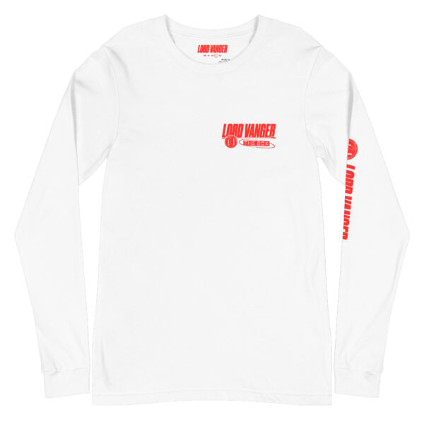 Lord Vanger - Unisex Long Sleeve Tee - White & Red
